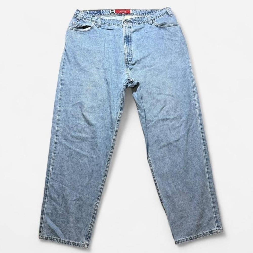 Levi Silver Tab Loose Fit Y2K Wide Leg Light Wash Mens Jean Size 42‎ (42×32)